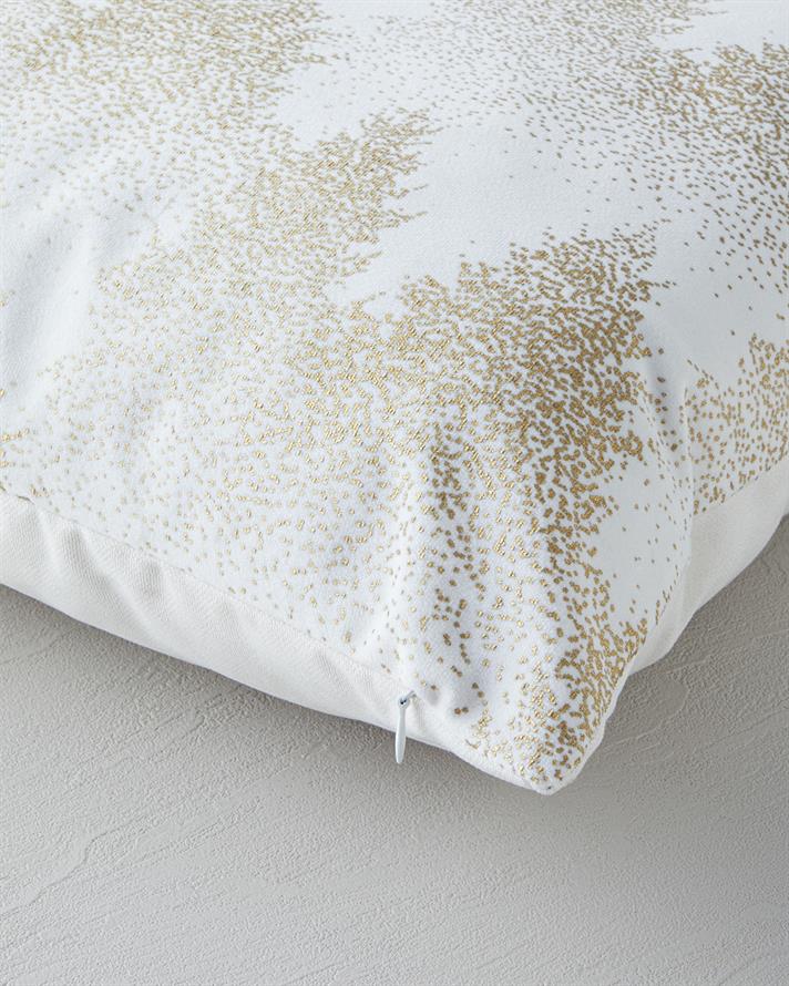 Everfest Varak Baskılı Kırlent Kılıfı 45x45 cm Ekru