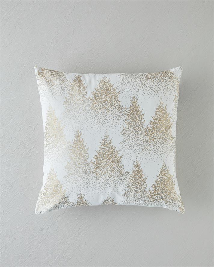 Everfest Varak Baskılı Kırlent Kılıfı 45x45 cm Ekru