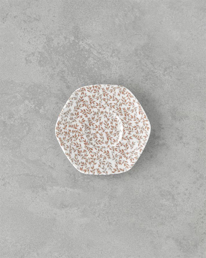 Evie Bone Porselen Çay Tabağı 11 cm Turuncu