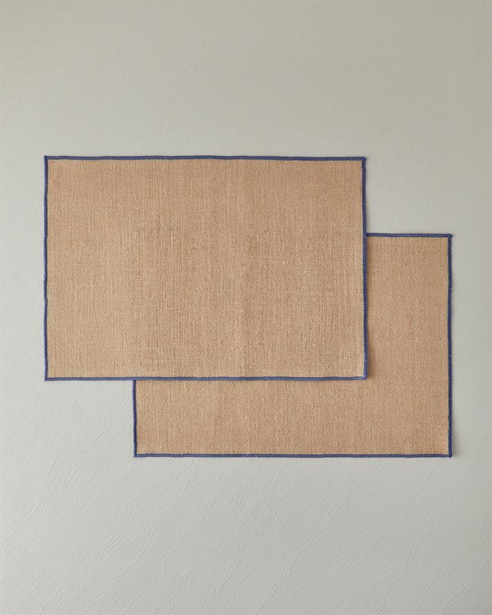 Exotic Lines Jüt 2li Amerikan Servis 35x50 cm Mavi