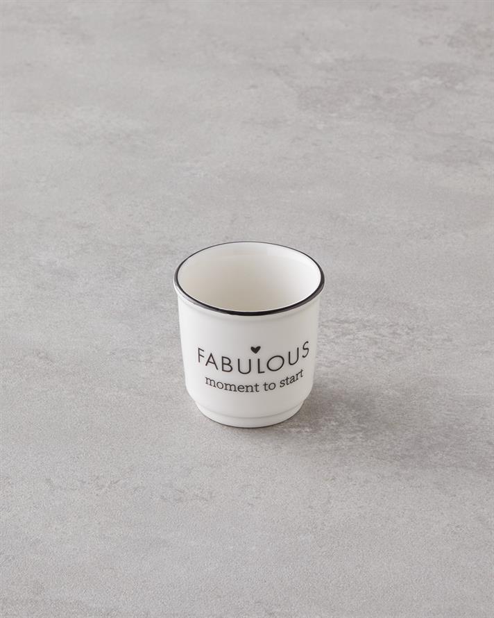 Fabulous Bone Porselen 2’li Espresso Fincan 90 ml Beyaz