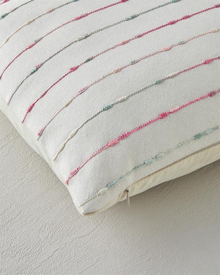 Fancy Dekoratif Kırlent 35x55 cm Pembe - Yeşil