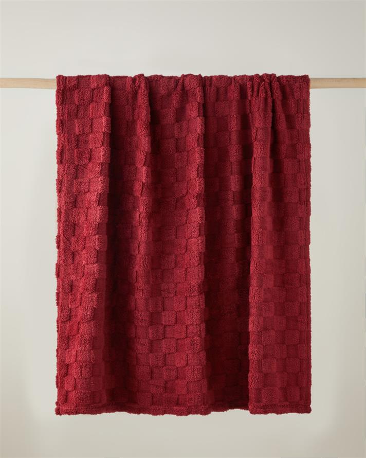 Fancy  Square Koltuk Şalı 120x160 cm Bordo