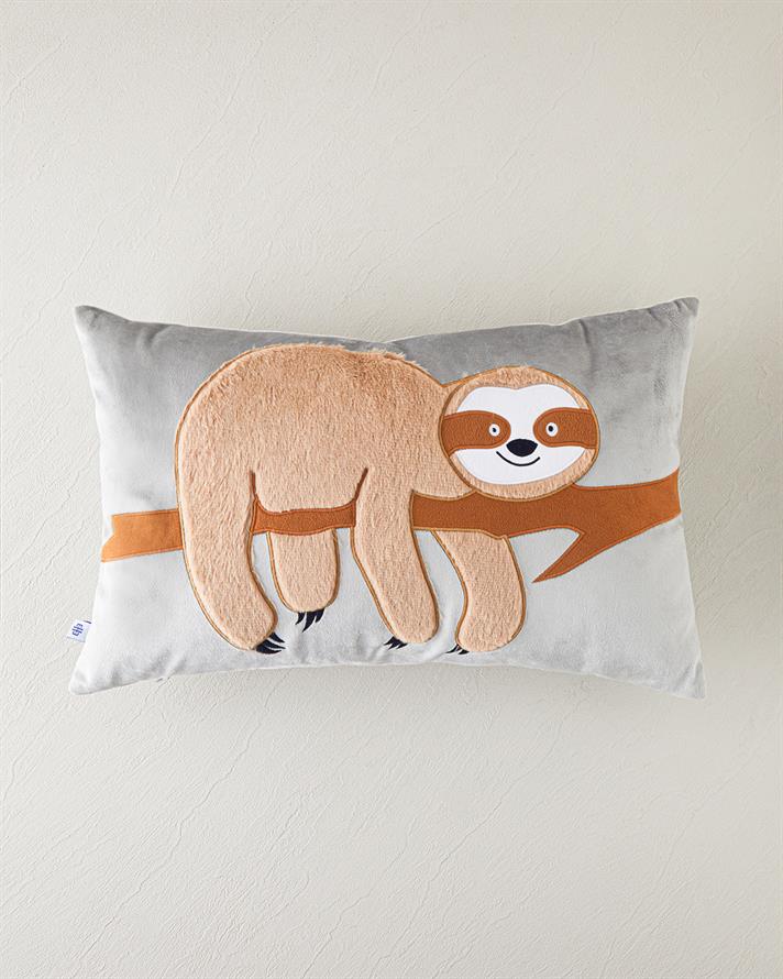 Faultier Bebe Dekoratif Kırlent 35x55 cm Açık Gri