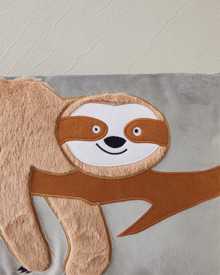 Faultier Bebe Dekoratif Kırlent 35x55 cm Açık Gri