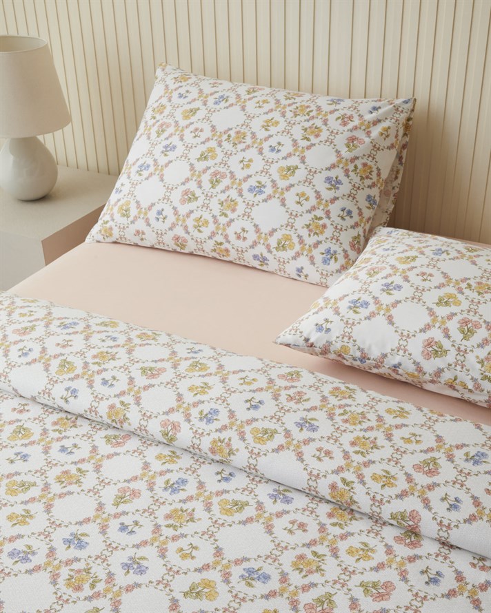 Felix Baskılı Pamuklu Çift Kişilik Pike Takımı 200x220 cm Sarı