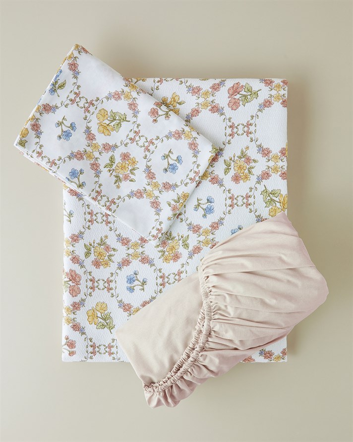 Felix Baskılı Pamuklu Tek Kişilik Pike Takımı 150x220 cm Sarı