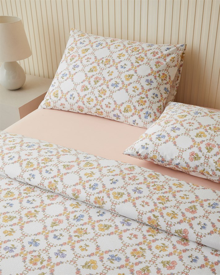 Felix Baskılı Pamuklu Tek Kişilik Pike Takımı 150x220 cm Sarı