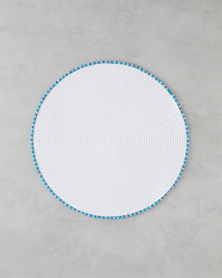 Fern PP 2li Amerikan Servis 38 cm Beyaz - Mavi