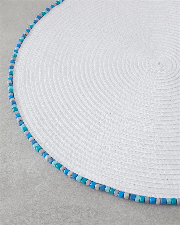 Fern PP 2li Amerikan Servis 38 cm Beyaz - Mavi