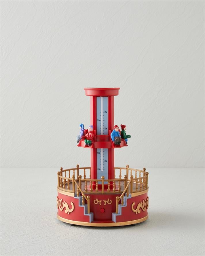 Ferris Wheel Müzik Kutusu 13x13x18.5 cm Kırmızı