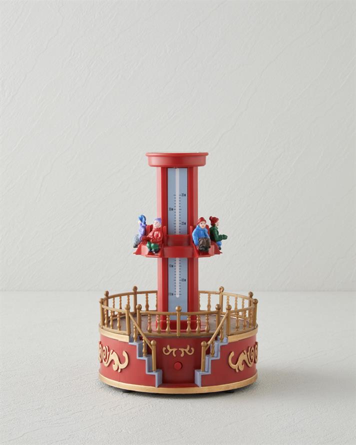 Ferris Wheel Müzik Kutusu 13x13x18.5 cm Kırmızı