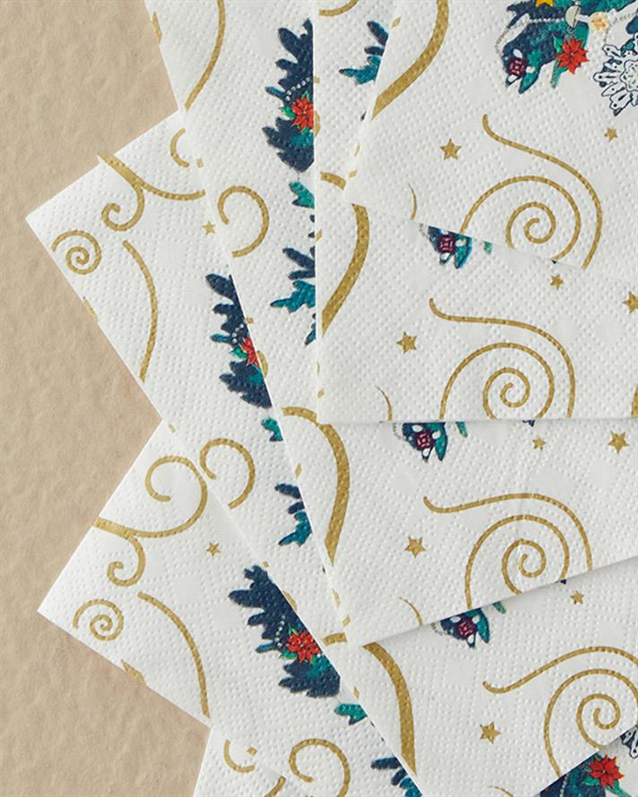 Festive Tree Kağıt Peçete Beyaz