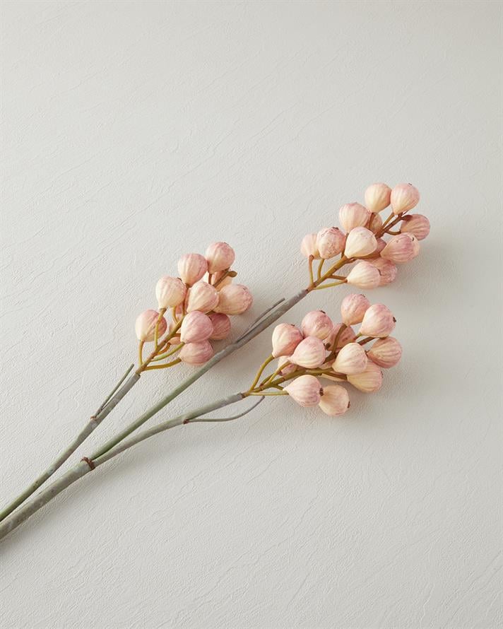 Fig branch Tek Dal Yapay Çiçek 82 cm Pembe