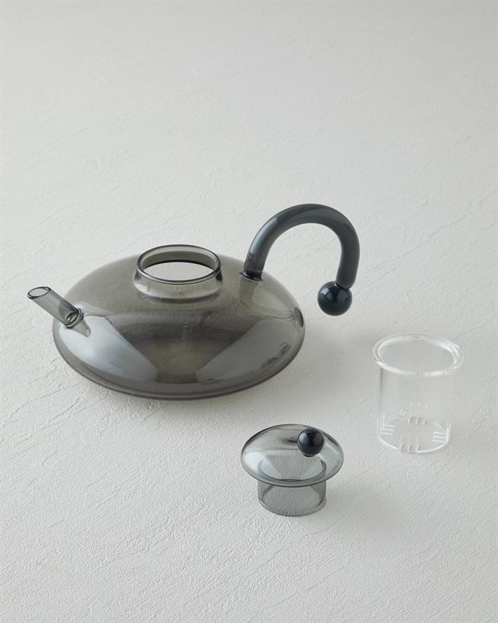 Fiona Borosilikat Cam Demlik 500 ml Gri