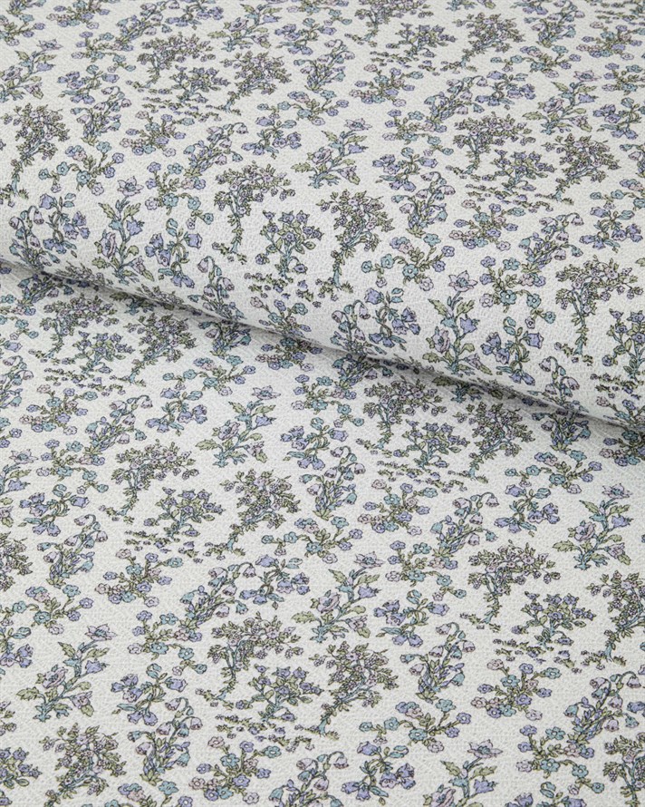 Fiore Baskılı Pamuklu Çift Kişilik Pike 200x220 cm Mor