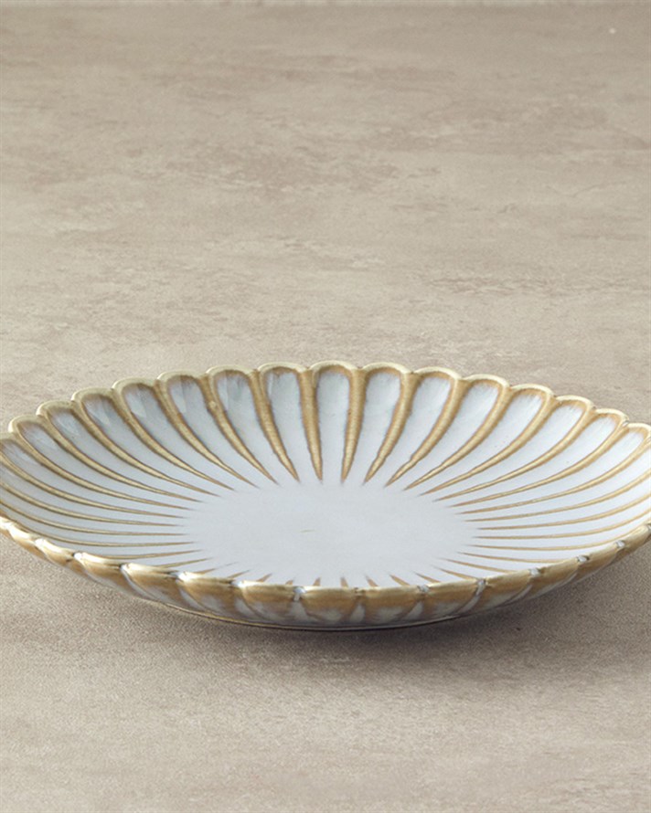 Fiore New Bone China Pasta Tabağı Gri