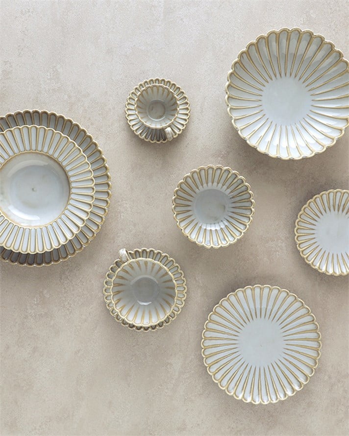 Fiore New Bone China Salata Kase 22 cm Gri