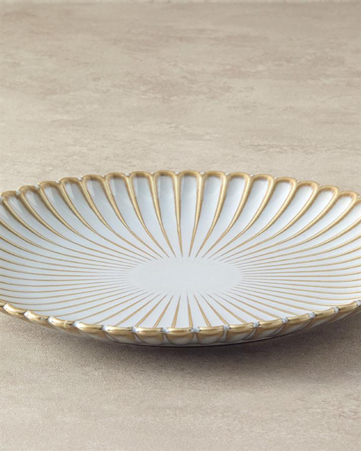 Fiore New Bone China Servis Tabağı Gri