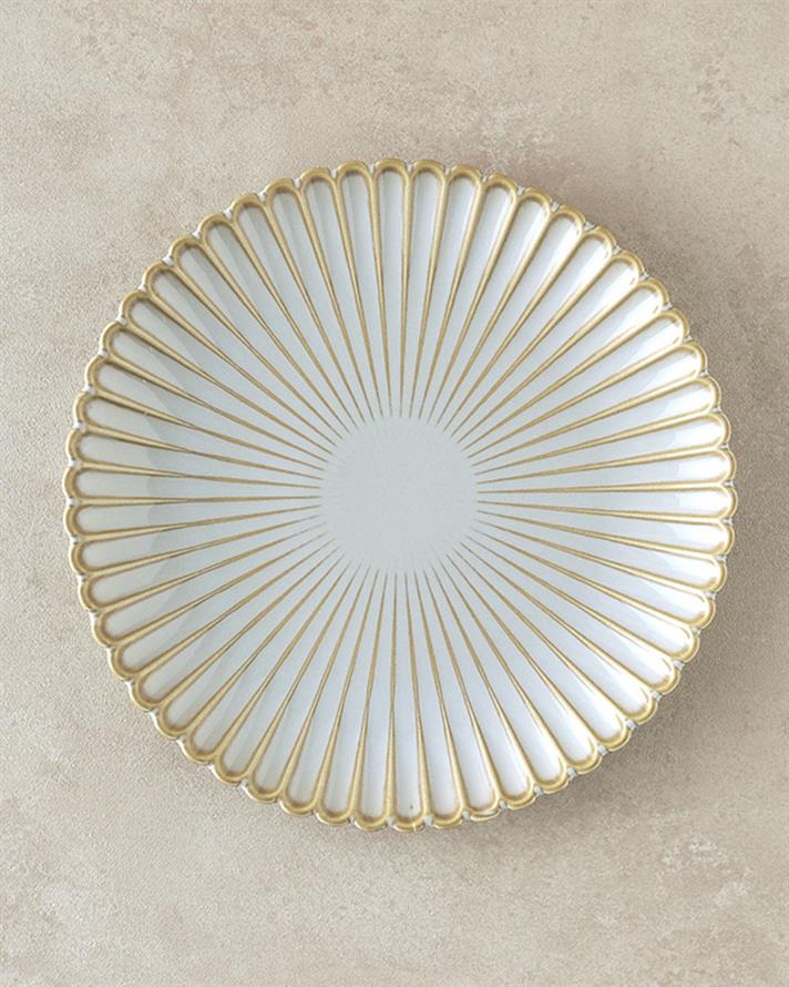 Fiore New Bone China Servis Tabağı Gri