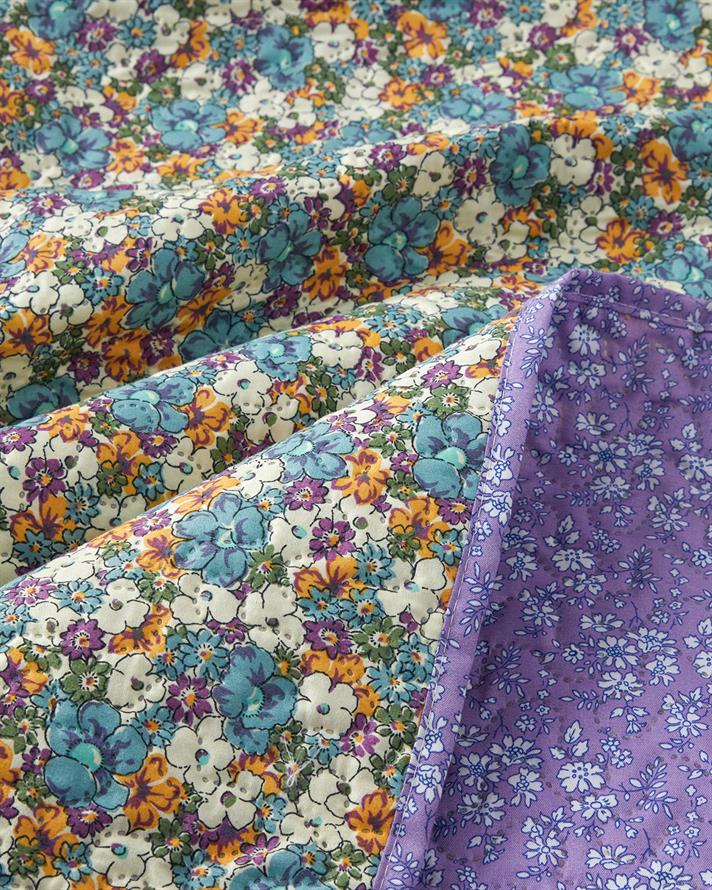 Fiore Viola King Size Çok Amaçlı Örtü 240x220 cm Mor