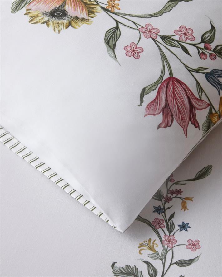 Fioreline Dijital Baskılı Kolay Ütülenir  Çift Kişilik Çarşaflı Nevresim Takımı 200x220 cm Yeşil-Sarı