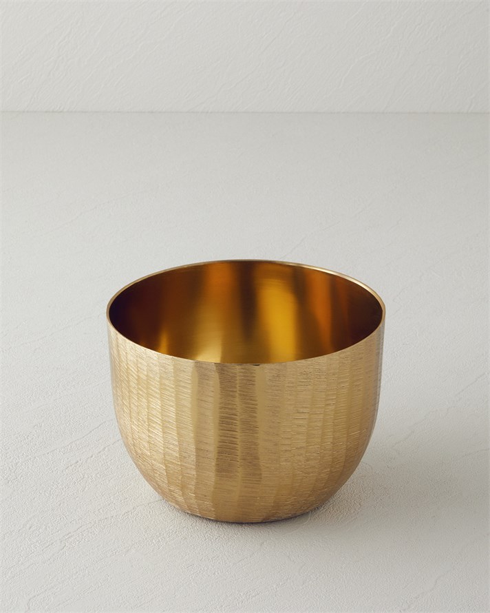 Flena Metal Dekoratif Kase 15x15x11,5 cm Gold