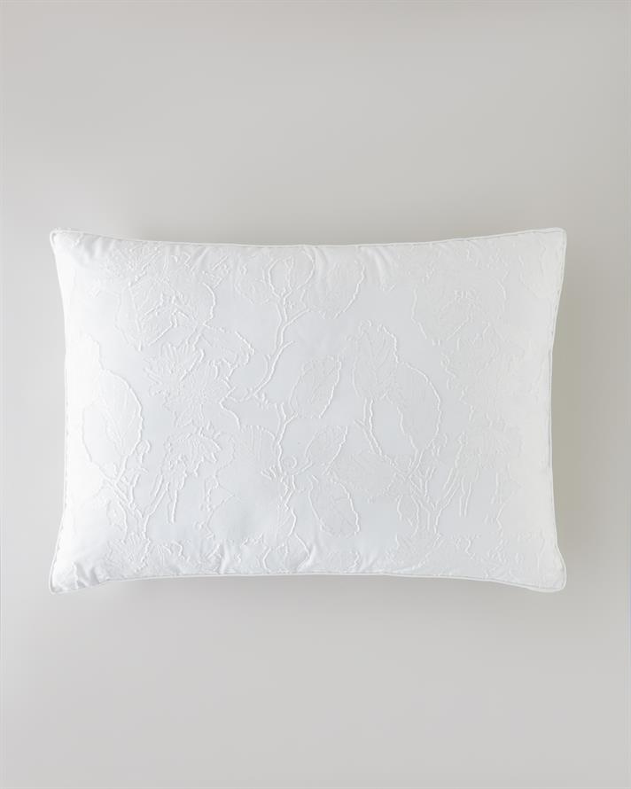 Fleur 3D Jakarlı Yastık 50x70 cm Beyaz
