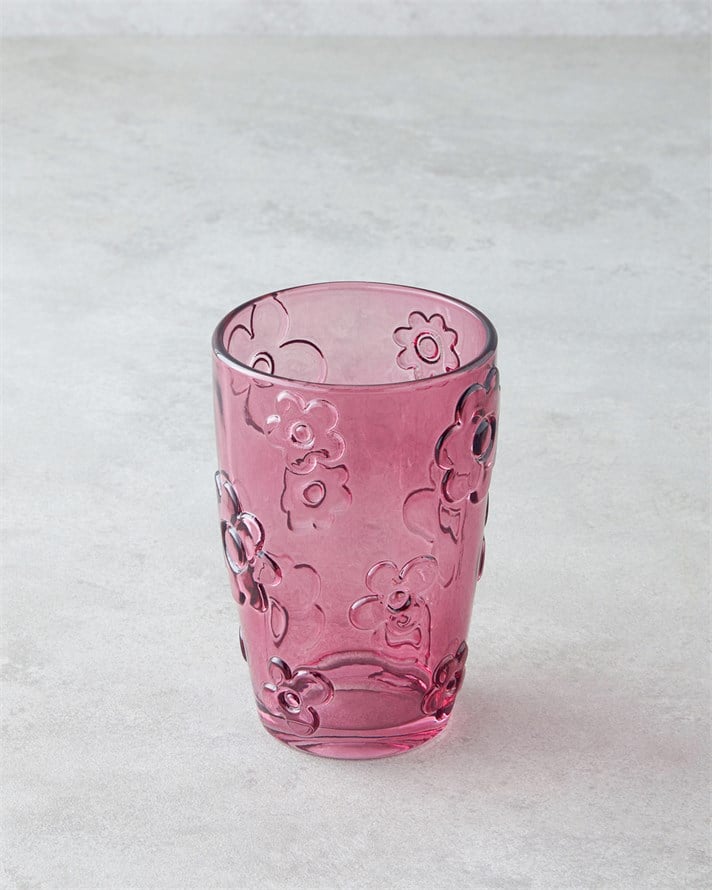 Fleur Cam 2li Bardak 400 ml Pembe