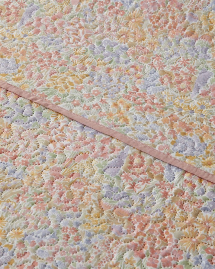 Fleur Multicolore Tek Kişilik Çok Amaçlı Örtü 160x220 cm Yavruağzı