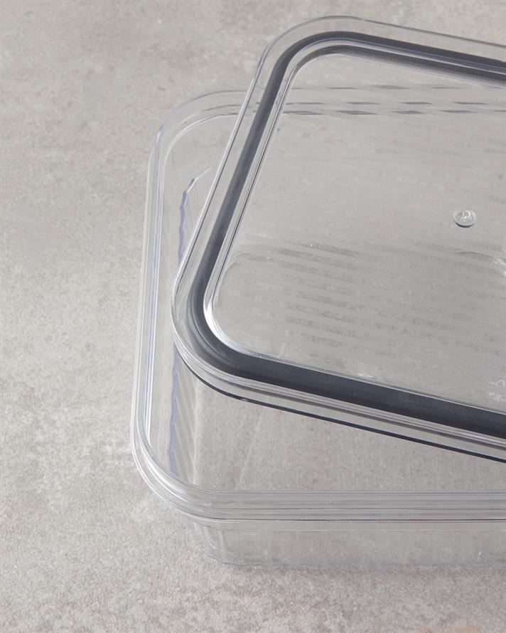 Fleur 3lü Mutfak Düzenleyici 850 ml – 850 ml – 1,80 L Şeffaf