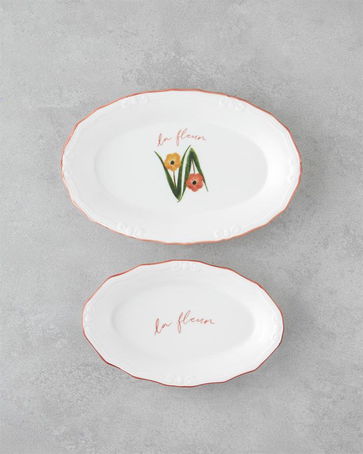 Fleur Porselen Kahvaltı Takımı 20 Parça 6 Kişilik Renkli