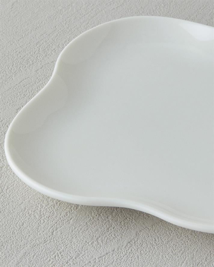 Flora Porselen Pasta Seti 9 parça 6 kişilik Beyaz