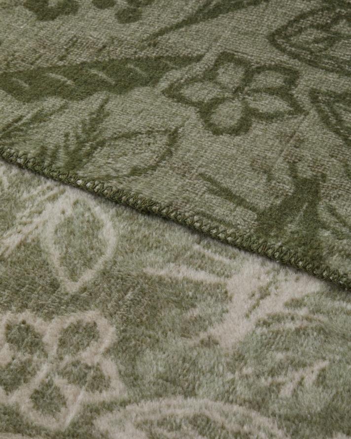 Floral Art Pamuklu Çift Kişilik Battaniye 200x220 cm Açık Yeşil