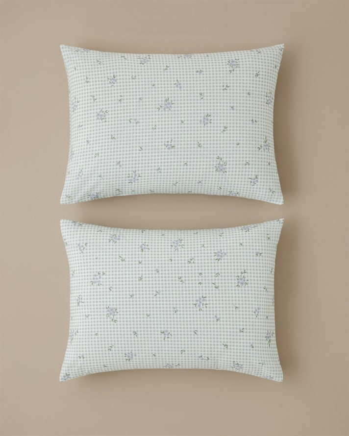 Floral Breeze Kolay Ütülenir 2li Yastık Kılıfı 50x70 cm Yeşil