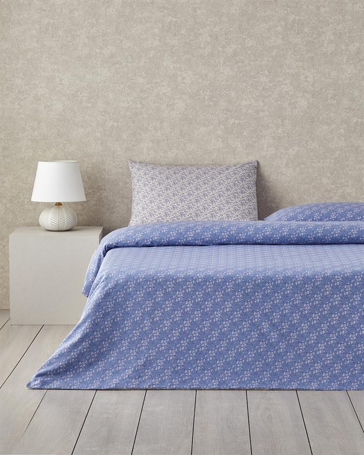 Floral Breeze Kolay Ütülenir Çift Kişilik Nevresim Takımı 200x220 cm Mor