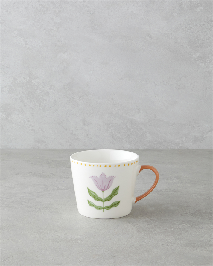 Floral Breeze New Bone China Kupa 450 ml Renkli