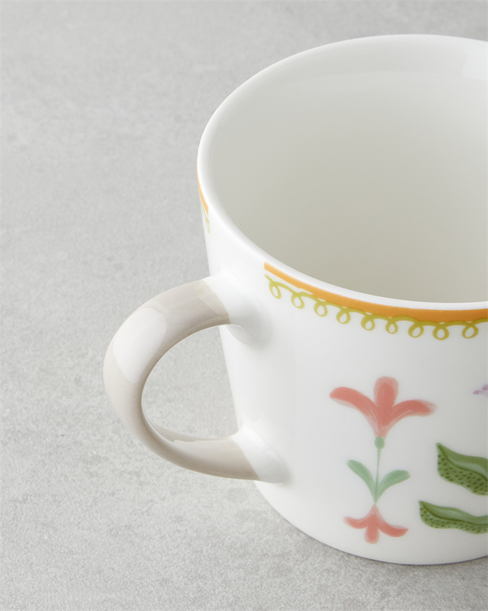Floral Garden New Bone China Kupa 450 ml Renkli