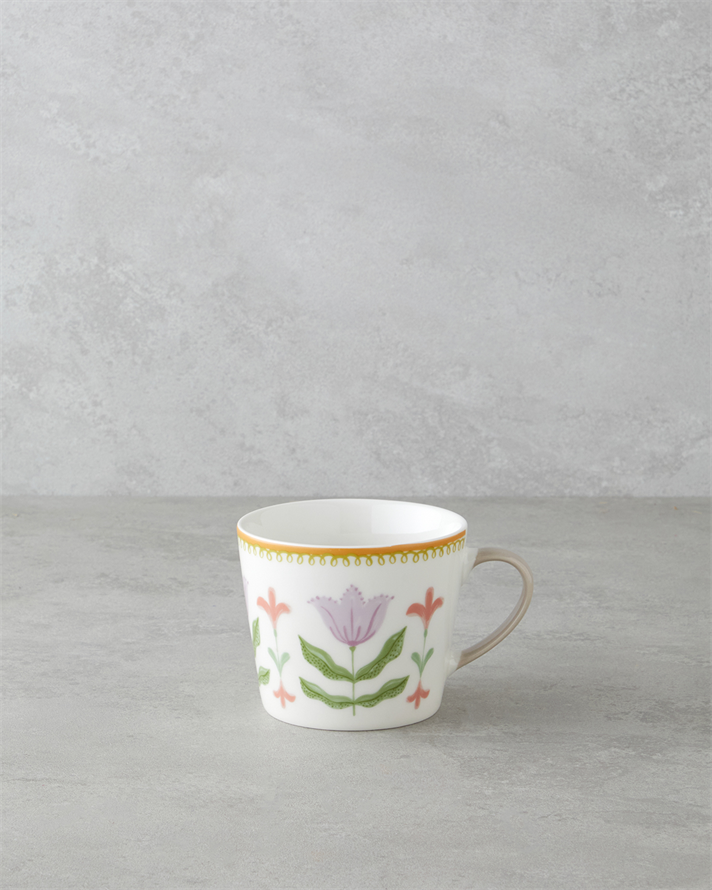 Floral Garden New Bone China Kupa 450 ml Renkli