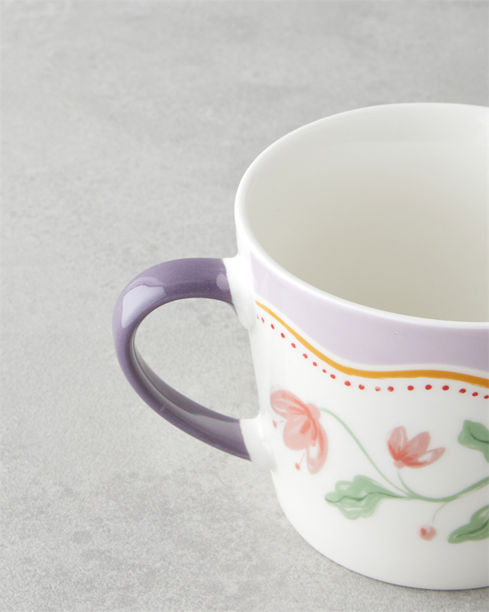 Floral Heaven New Bone China Kupa 450 ml Renkli