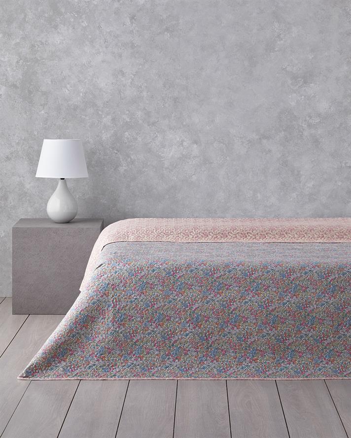 Floral Serenade Tek Kişilik Çok Amaçlı Örtü 160x220 cm Mavi