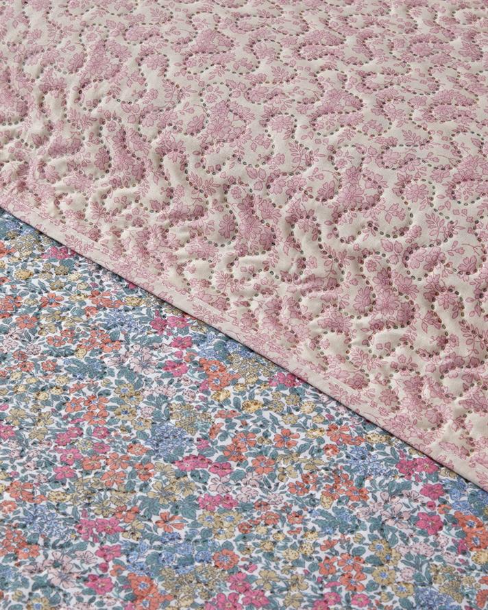 Floral Serenade Tek Kişilik Çok Amaçlı Örtü 160x220 cm Mavi