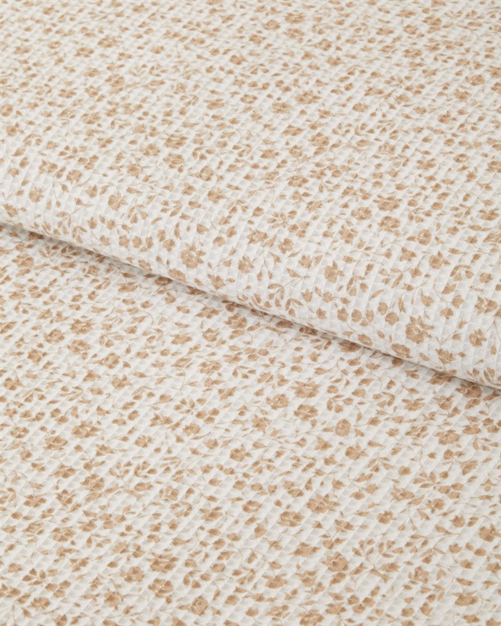 Floral Trail Çift Kişilik Pike 200x220 cm Bej