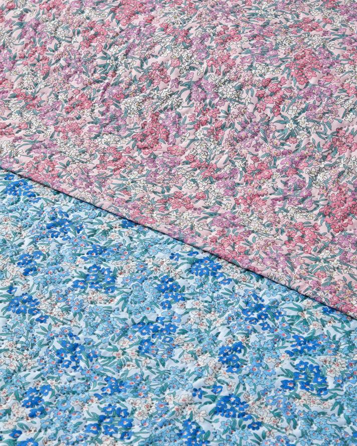 Floral Twilight King Size Çok Amaçlı Örtü 240x220 cm Mavi