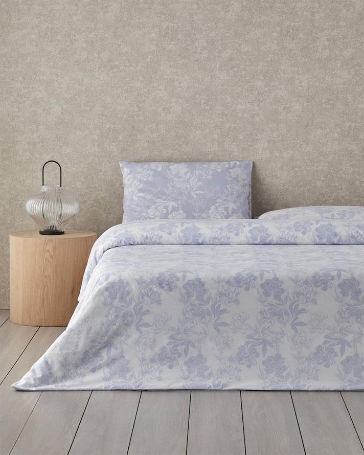 Floral Vine Kolay Ütülenir Çift Kişilik Nevresim Takımı 200x220 cm Lila
