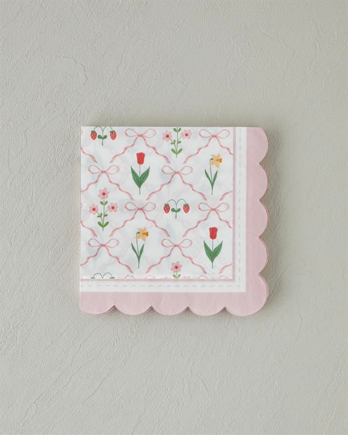 Floral Whimsy Kağıt 20li Kağıt Peçete 32x32 cm Pembe