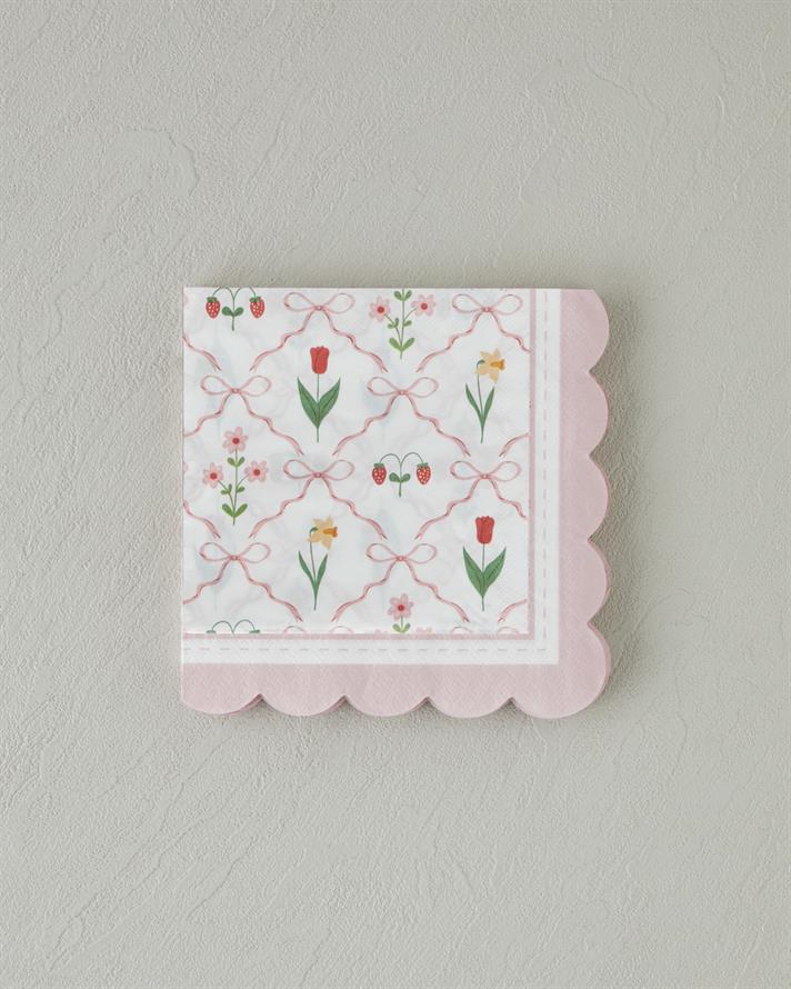 Floral Whimsy Kağıt 20li Kağıt Peçete 32x32 cm Pembe