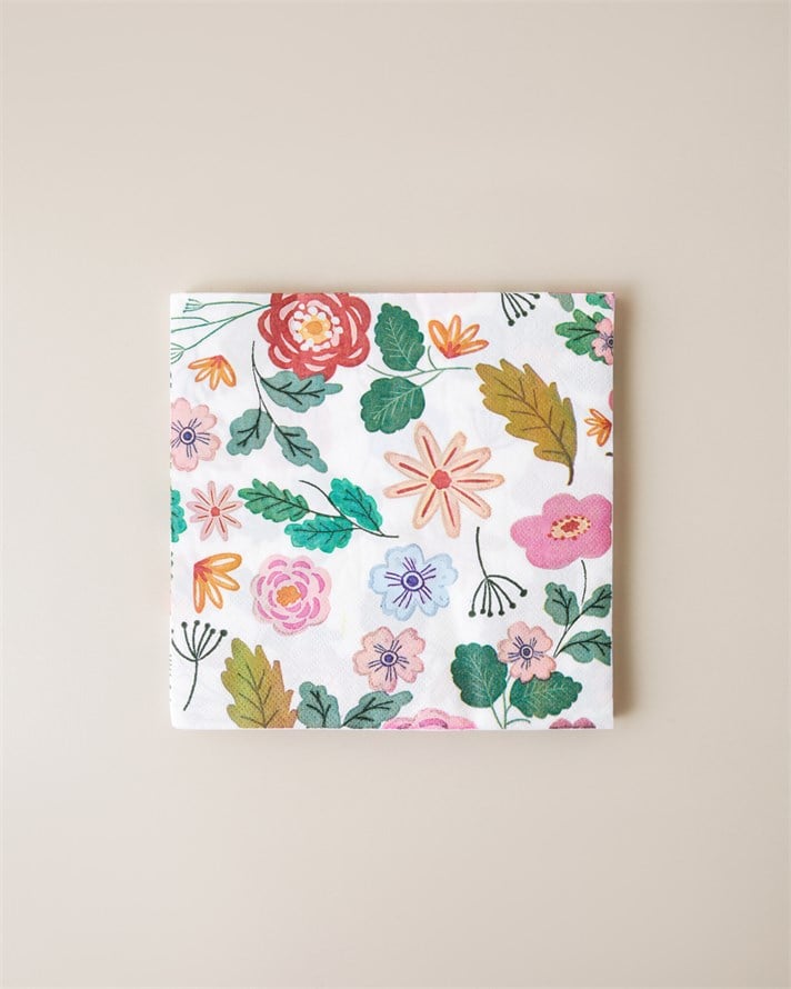 Florally Kağıt 20li Kağıt Peçete 33x33 cm Kırmızı-Pembe