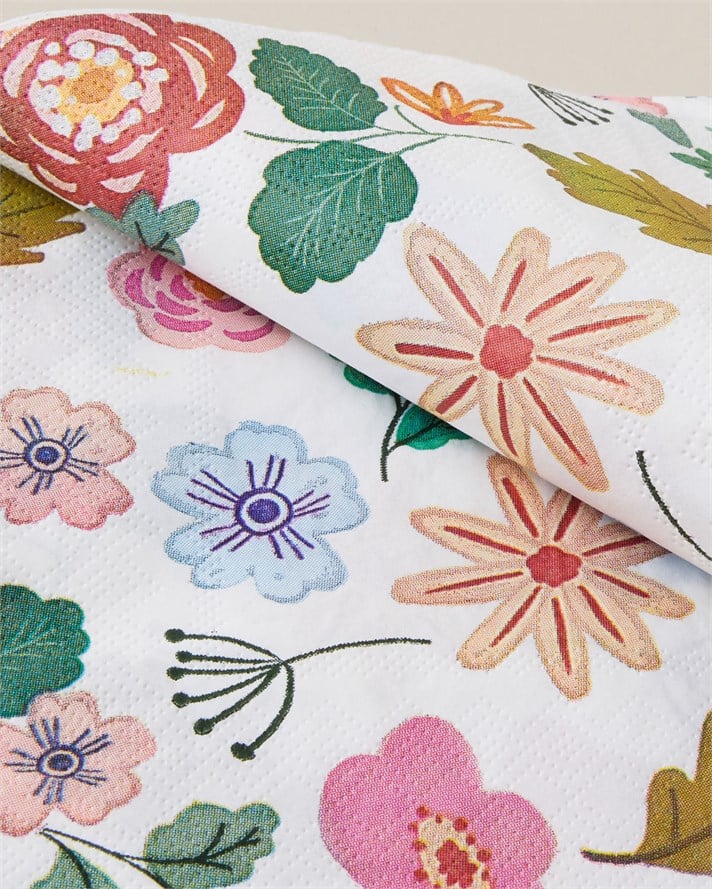 Florally Kağıt 20li Kağıt Peçete 33x33 cm Kırmızı-Pembe