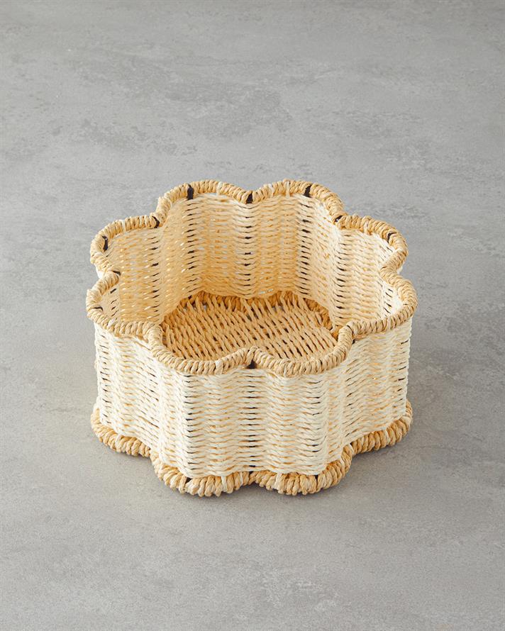 Flore Kağıt İp Sepet 1,5 cm Turuncu